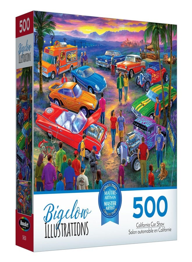 Roseart - Bigelow Illustrations - California Car Show - 500 Piece Jigsaw Puzzle for Adults - Image 2
